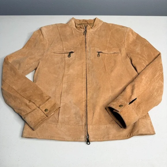 Chic Tan Leather Jacket - Picture 10 of 14